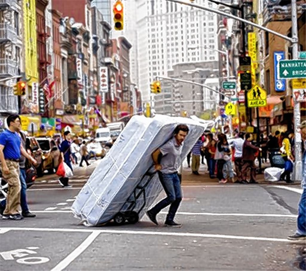 Komplexes Leben in New York.