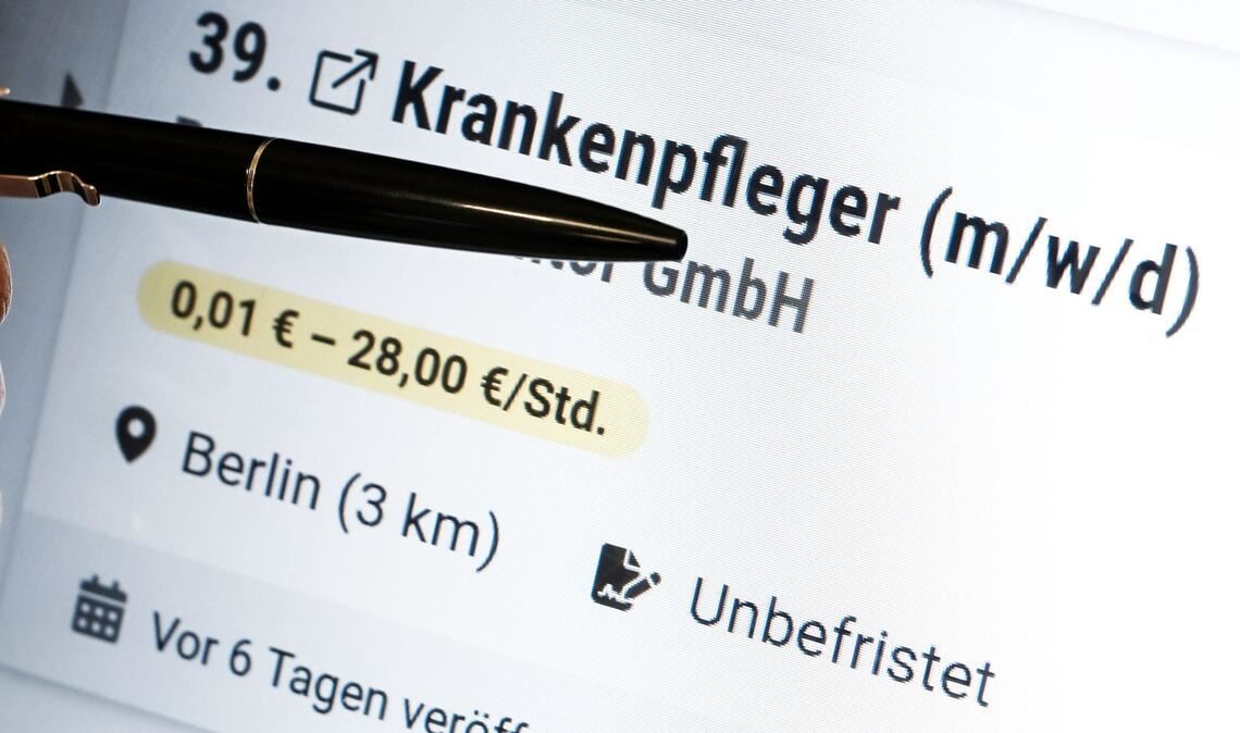 Konkrete Angaben zur Bezahlung fehlen in vielen Stellenanzeigen. (Symbolbild)