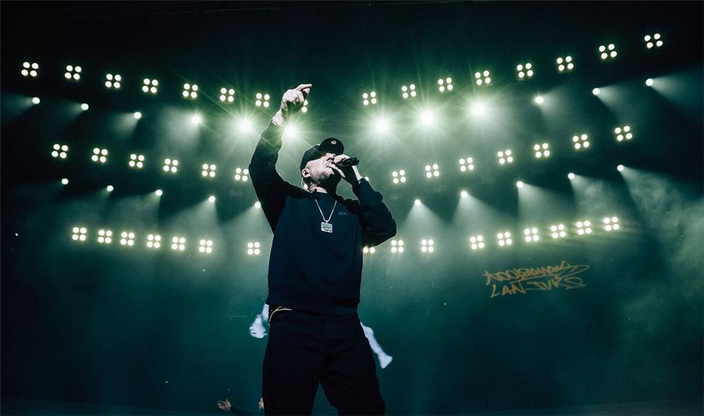 Kool Savas in der Porsche-Arena in Stuttgart.