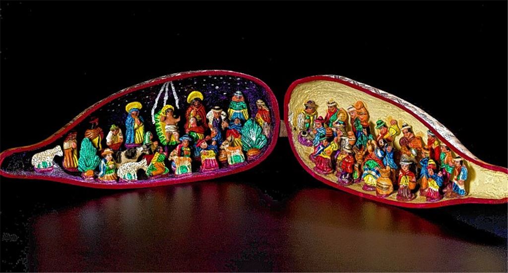 Krippe in einer Kalebasse. Foto: Goldschmidt