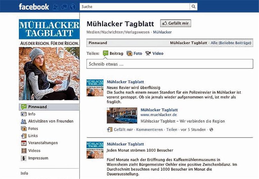Künftig besteht die Möglichkeit, Berichte auf der MT-Facebook-Seite abzurufen. 