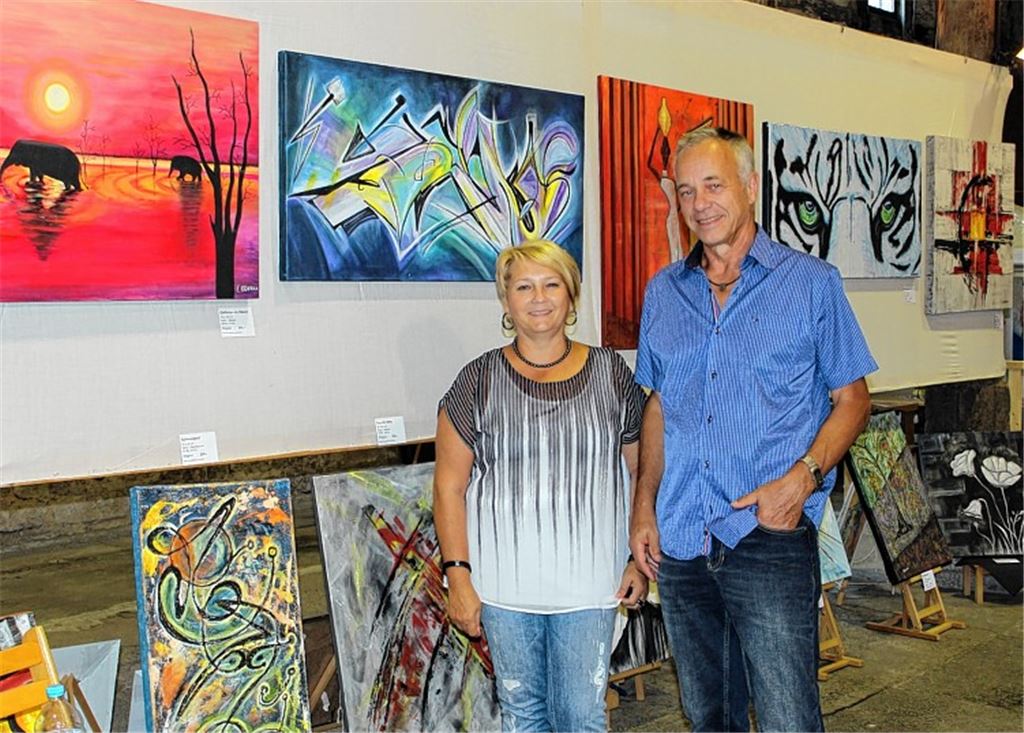 Ausstellung in rustikalem Ambiente