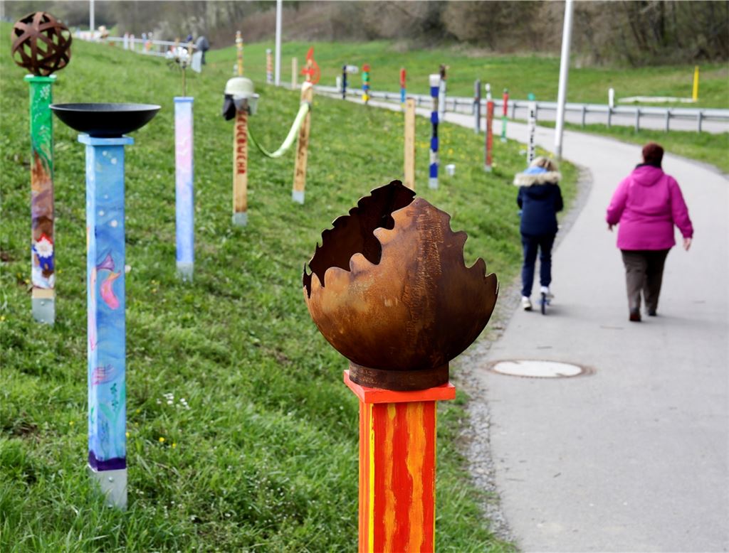 Kunst am Radweg.Tilo Keller