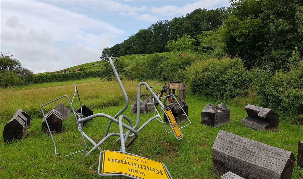 Kunstwerk zur Eppinger Linie.