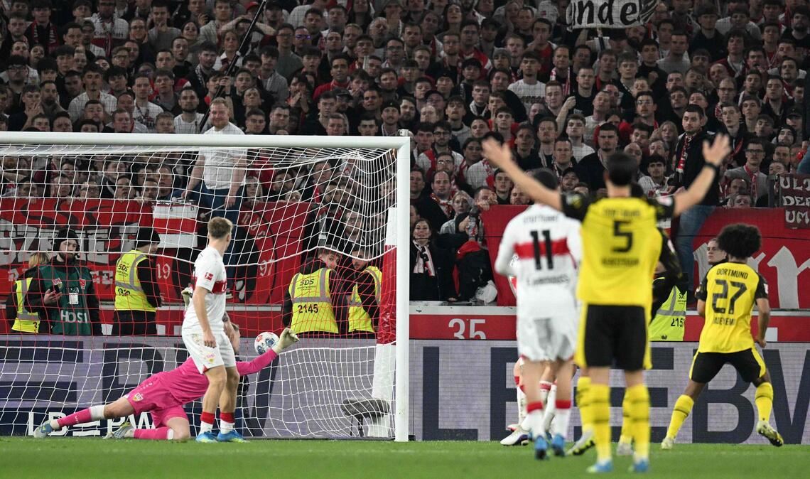 Kurz vor Schluss traf dann Karim Adeyemi ein Tor für Dortmund in der 94. Minute.