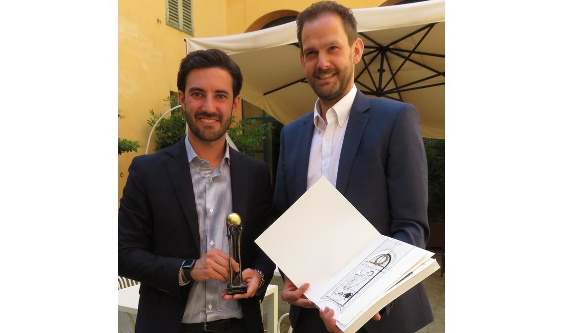 Landrat Bastian Rosenau (re.) und Amtskollege Giorgio Zanni. Foto: Enzkreis/Burkard