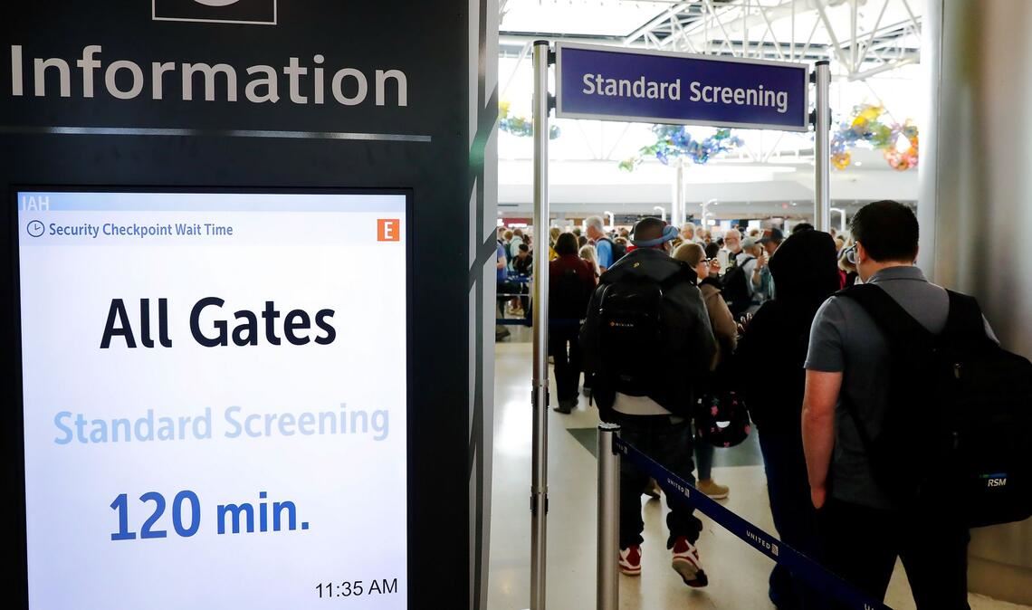 Lange Warteschlangen auf Flughafen in Houston. (Archivfoto)