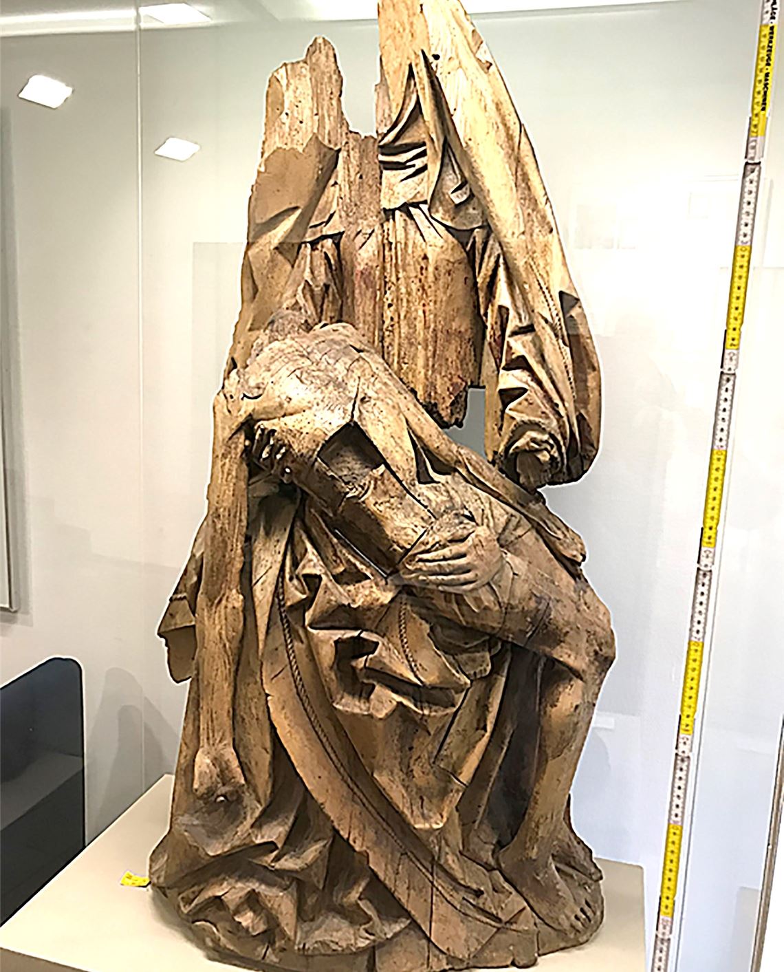 Das Ende des Dornröschenschlafs Lange stand die Pietà wenig beachtet in einer Vitrine. Foto: Stadtarchiv Mühlacker (Wolfgang Rieger)