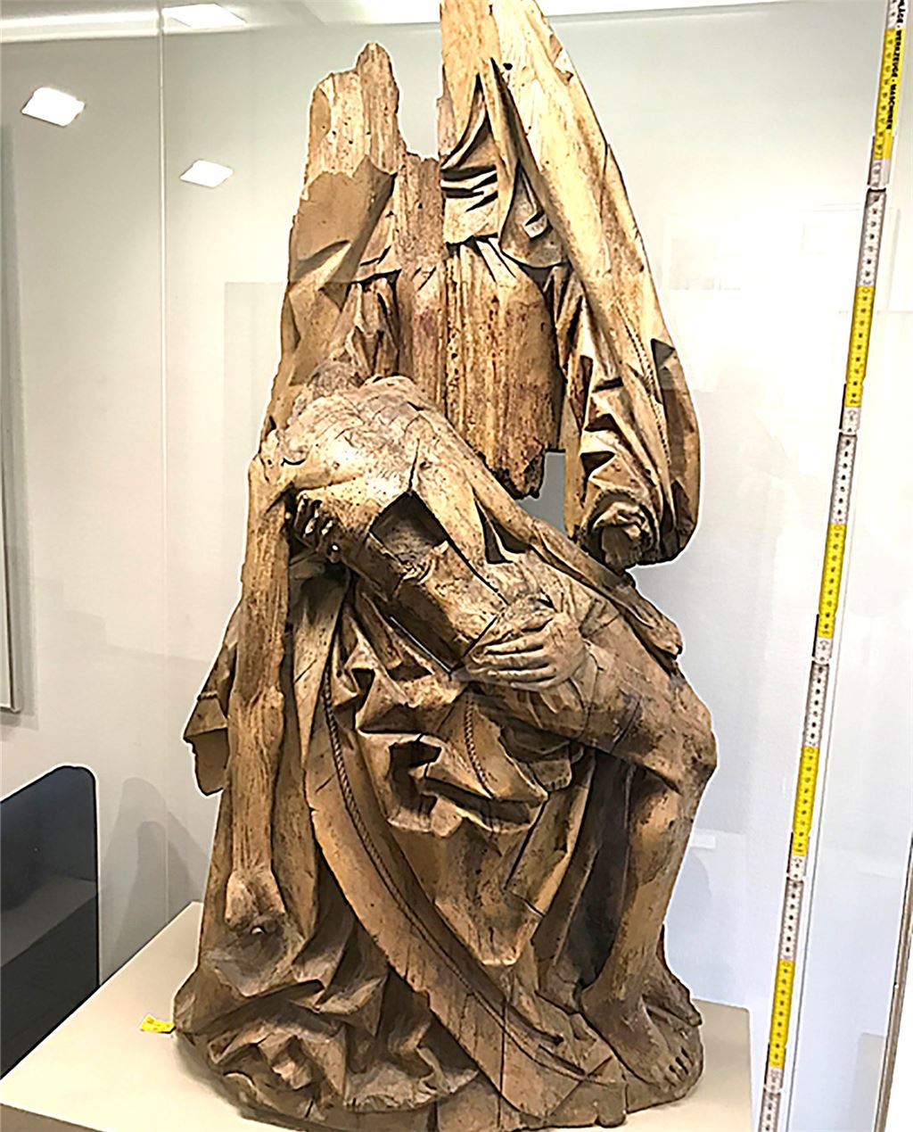 Lange stand die Pietà wenig beachtet in einer Vitrine. Foto: Stadtarchiv Mühlacker (Wolfgang Rieger)