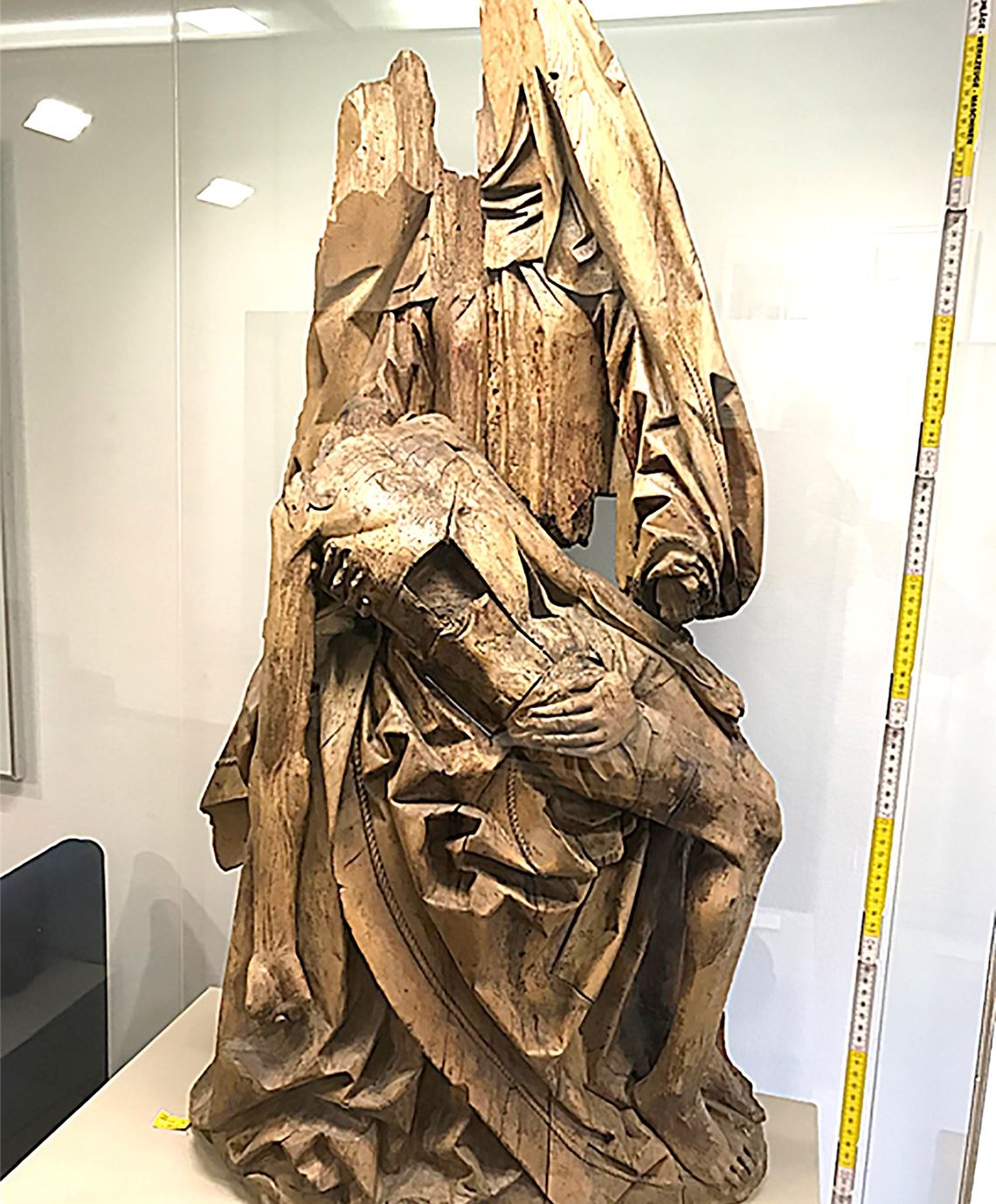Lange stand die Pietà wenig beachtet in einer Vitrine. Foto: Stadtarchiv Mühlacker (Wolfgang Rieger)