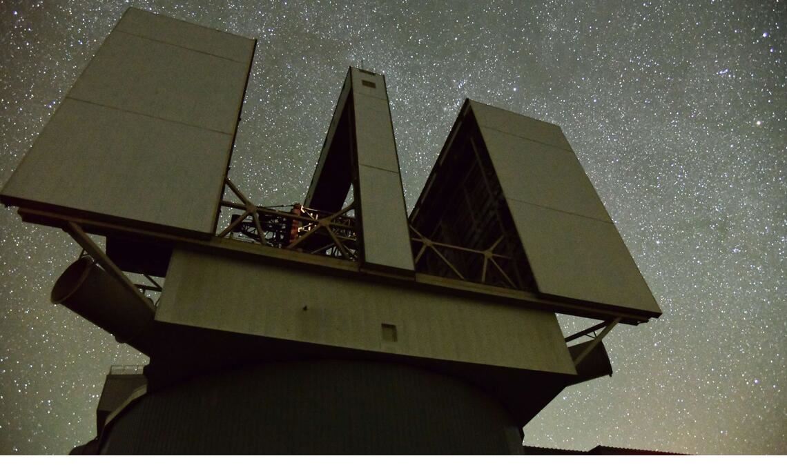 Large Binocular Telescope auf dem Mount Graham in Arizona, USA.