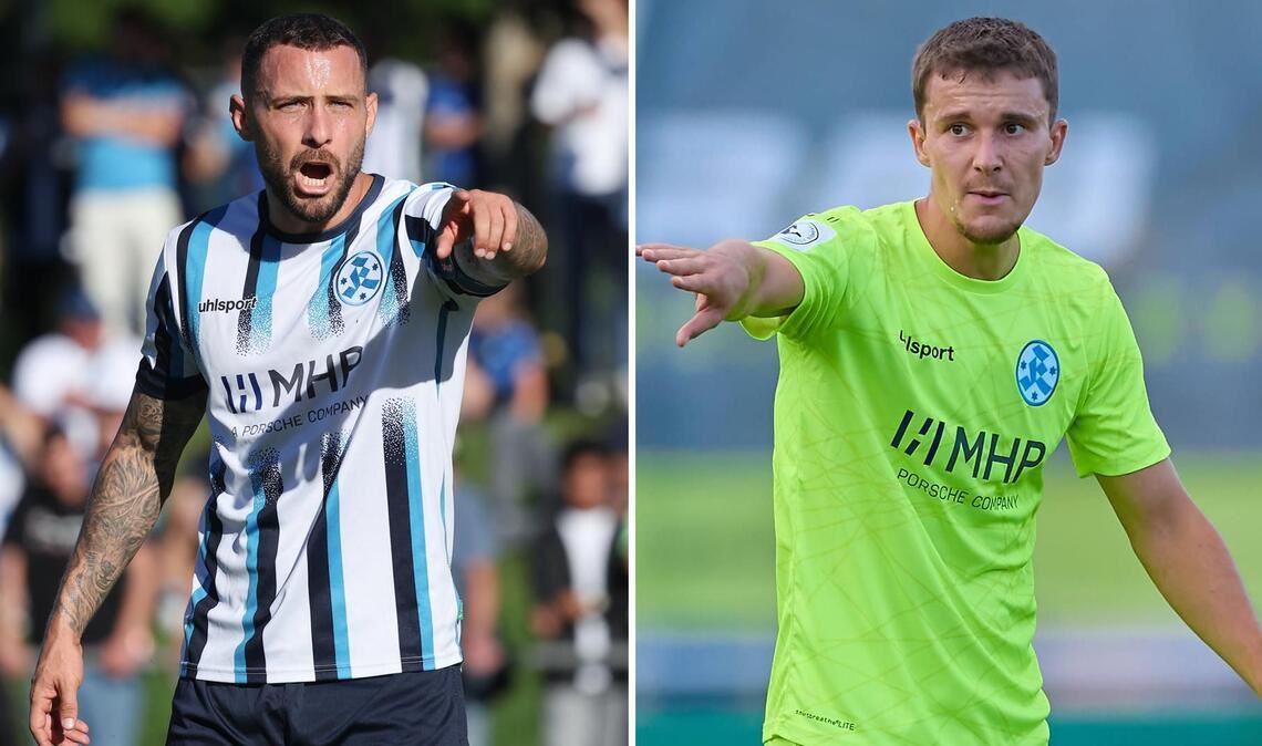 Lauern in der Mittelfeld-Zentrale auf ihre Chance: Kapitän Lukas Kiefer (li.), Maximilian Zaiser