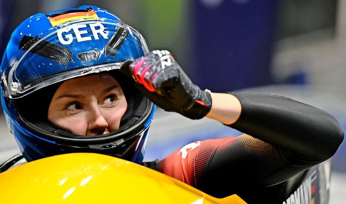 Laura Nolte ist im Zweierbob auf Kurs Goldmedaille. (Archivbild)