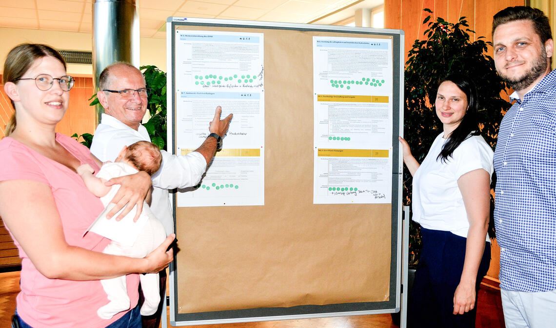 Lea Feldberg (v.li.) muss von Winfried Abicht, Teresa Krannich und Daniel Jung nicht mehr von Klimaschutzmaßnahmen überzeugt werden. Fotos: Stahlfeld