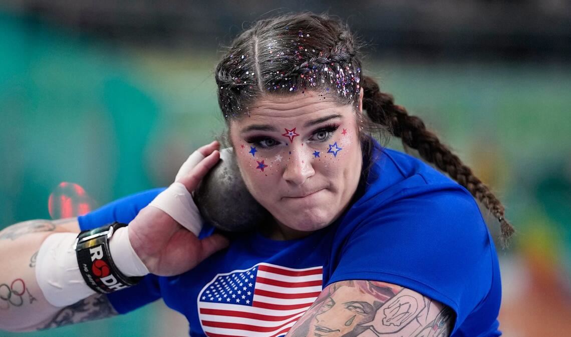 Leichtathletik mit Sternchen: Chase Jackson aus den USA tritt bei der Hallen-WM im Kugelstoßen an.