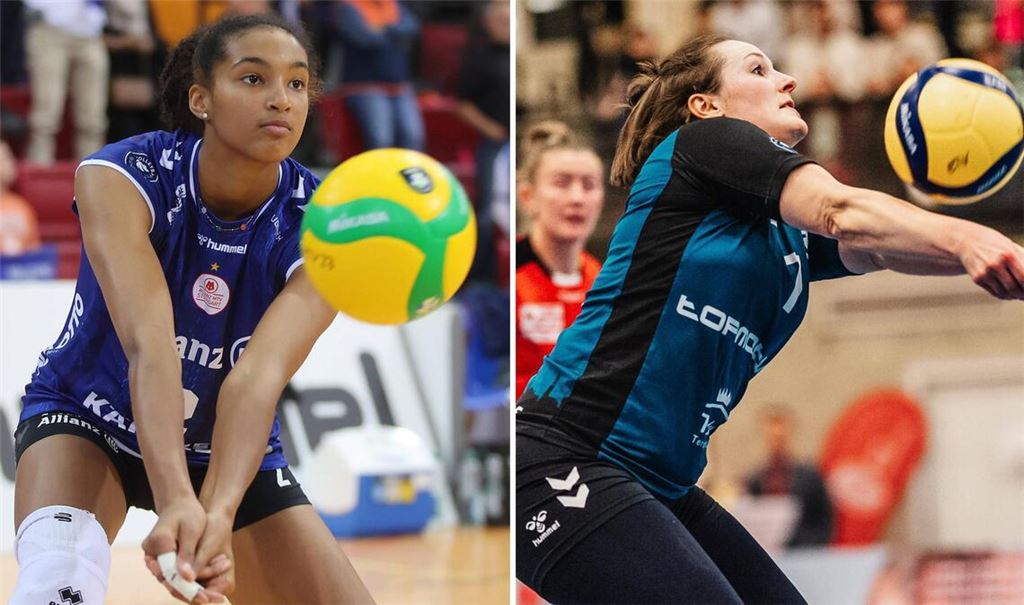 Leilani Slacanin (16) ist Außenangreiferin von Allianz MTV Stuttgart, Jana-Marie Meiser Libera der ETV Hamburger Volksbank Volleys.