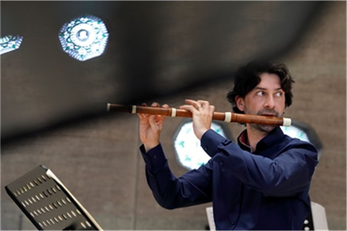 Stars der Szene und Aufsteiger zu Gast Leonard Schelb, Traversflötist im Ensemble „Klangschmelze“. Fotos: Sonja Werner, privat