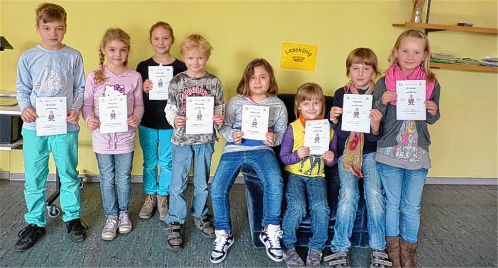 Lesekönige aus Lienzingen. Foto: privat