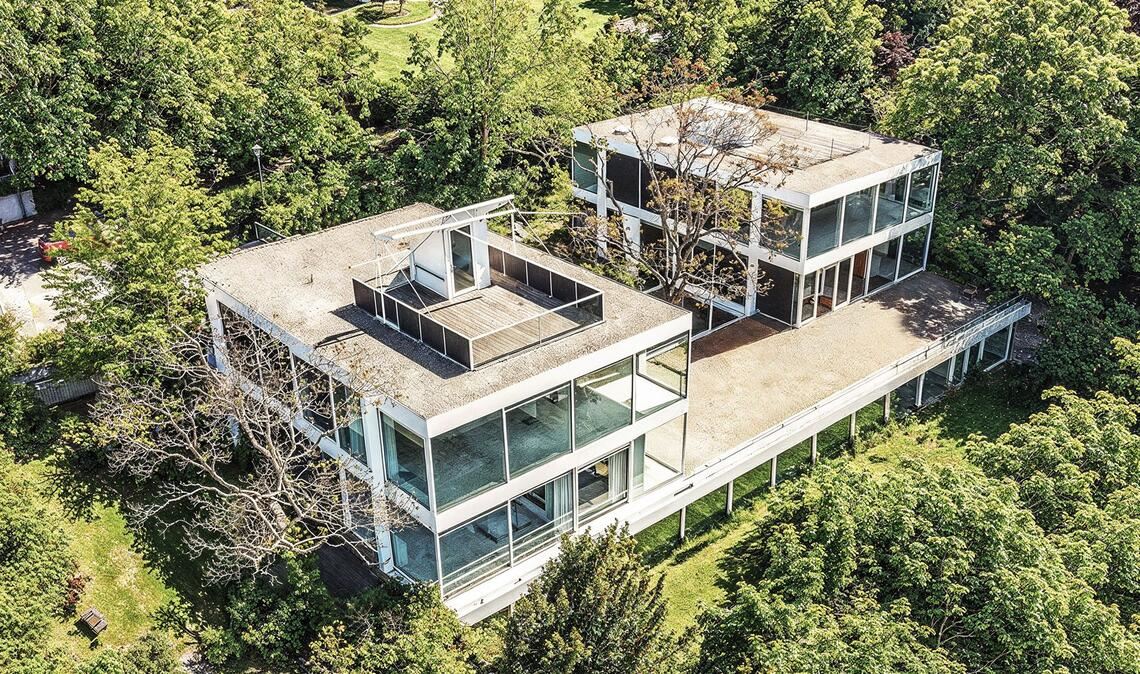 Lichtdurchflutete, filigrane Konstruktion: das millionenschwere Architekturdenkmal aus der Stuttgarter Schottstraße.