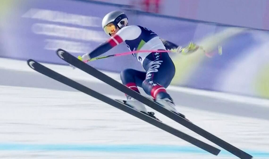 Lindsey Vonn bei ihrem Sturz in Cortina d’Ampezzo