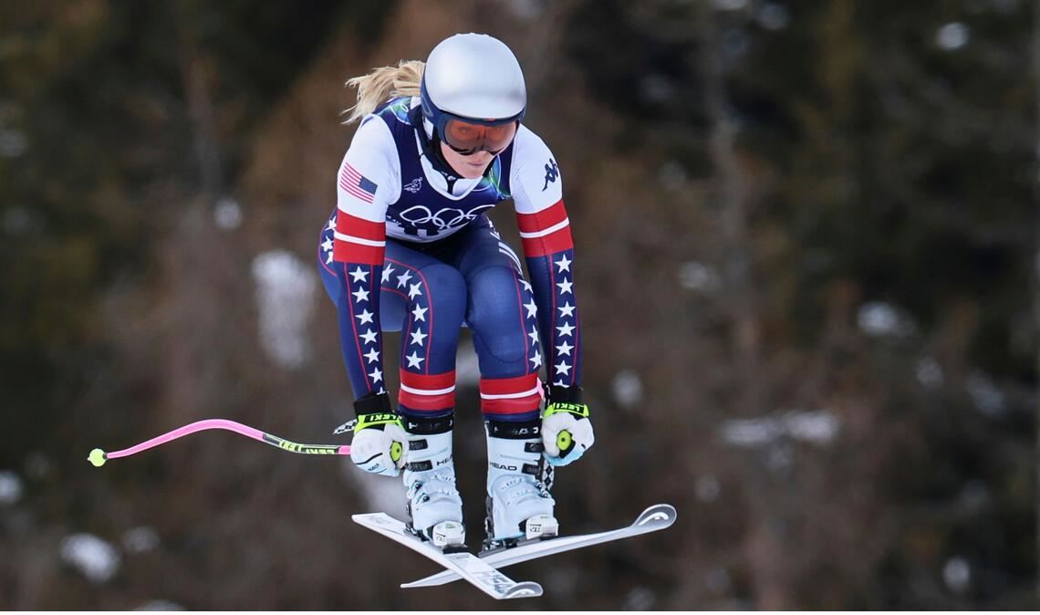 Lindsey Vonn im Abfahrtstraining in Cortina d’Ampezzo.