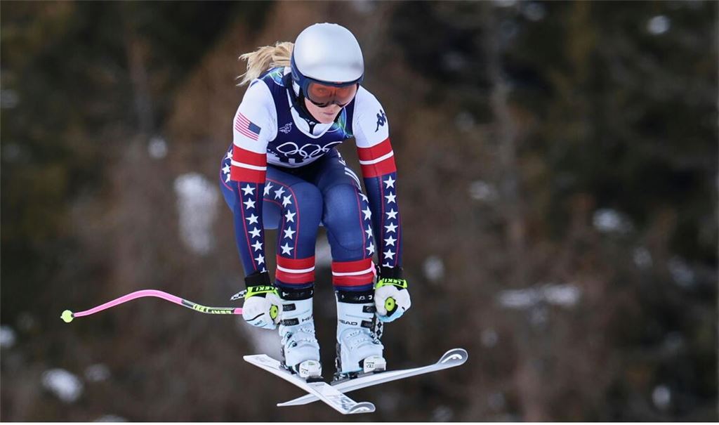 Lindsey Vonn im Abfahrtstraining in Cortina d’Ampezzo.