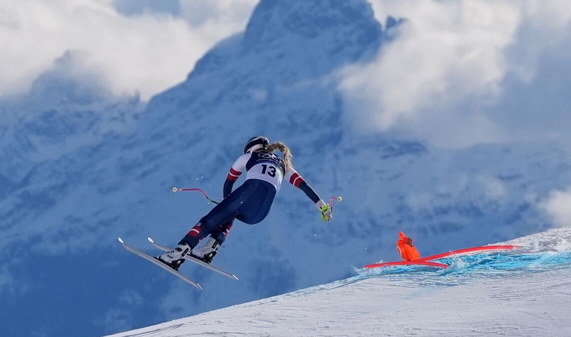 Lindsey Vonn stürzte bei der Olympia-Abfahrt schwer. (Archivbild)