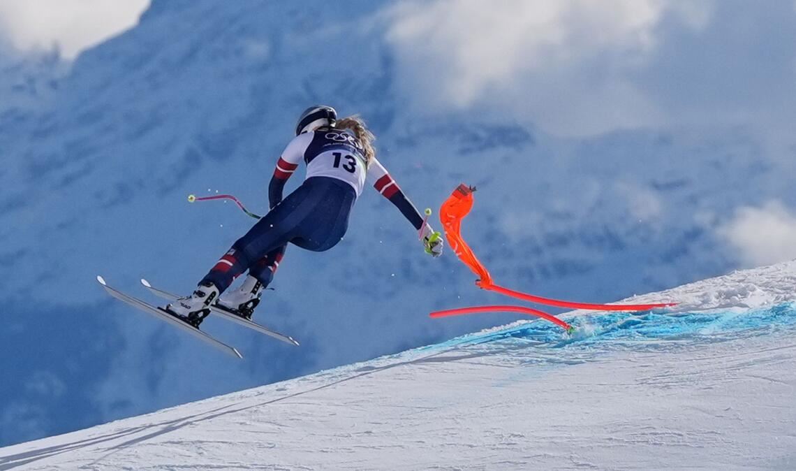 Lindsey Vonn stürzte in der Olympia-Abfahrt im Februar schwer. (Archivbild)