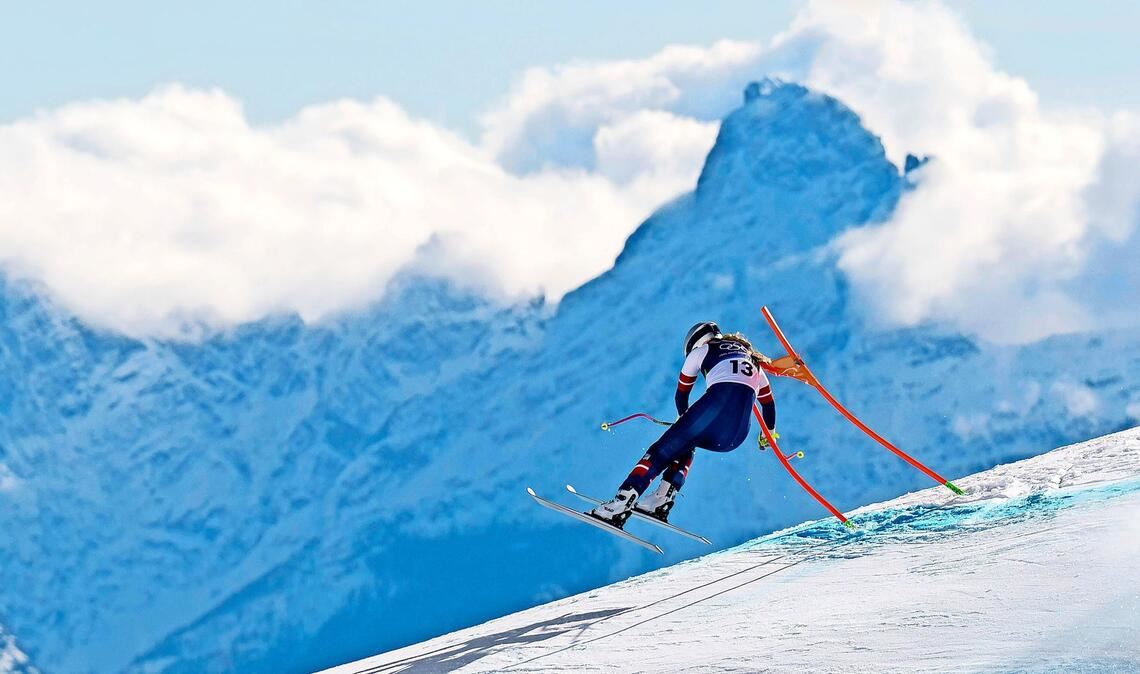 Lindsey Vonn stürzte schwer – sie startete trotz Kreuztbandriss.