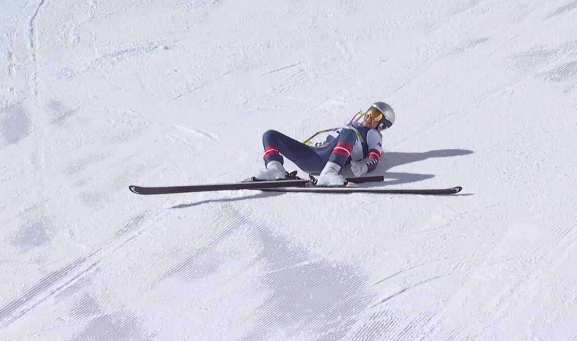 Lindsey Vonn war einige „Zentimeter zu eng auf Linie“ – aber sie will wieder aufstehen.