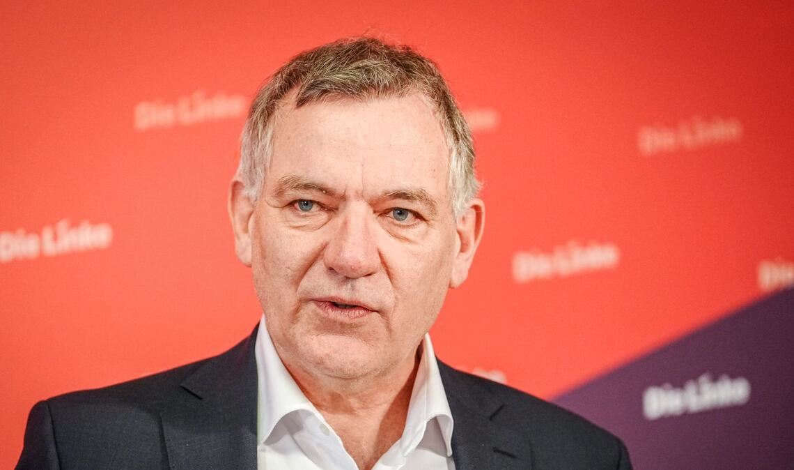 Linken-Chef Van Aken positioniert sich gegen Nato-Truppen in der Ukraine. (Archiv)