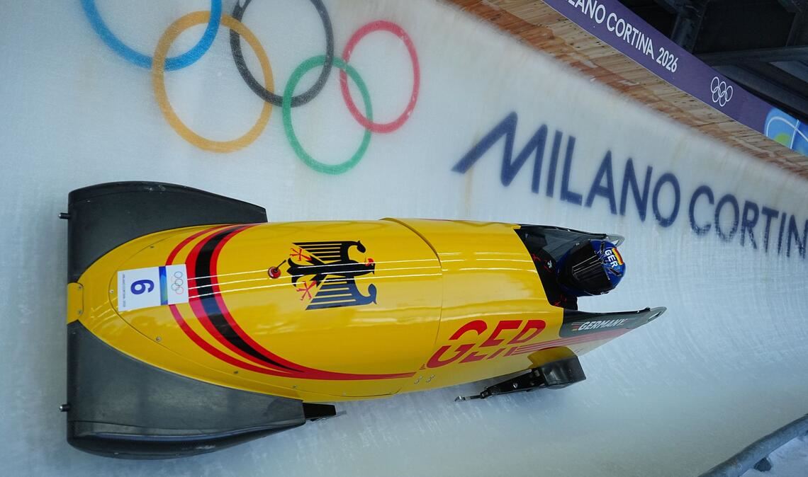 Lisa Buckwitz auf der Olympia-Bahn in Cortina d’Ampezzo.