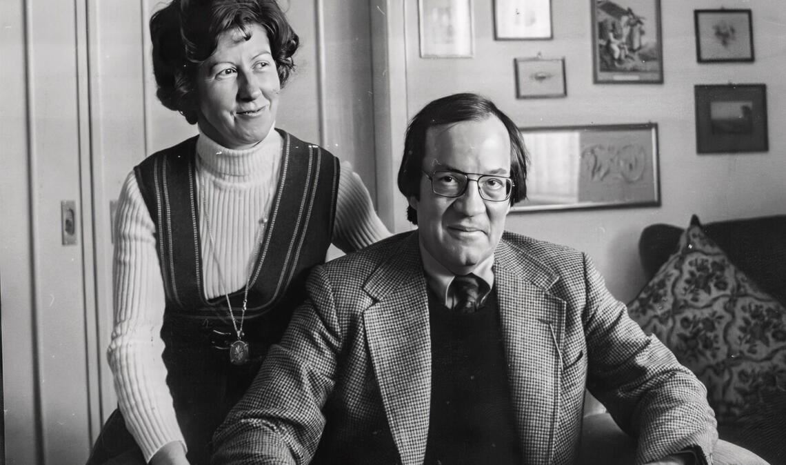 Liselotte und Manfred Rommel nach der gewonnenen OB-Wahl 1974
