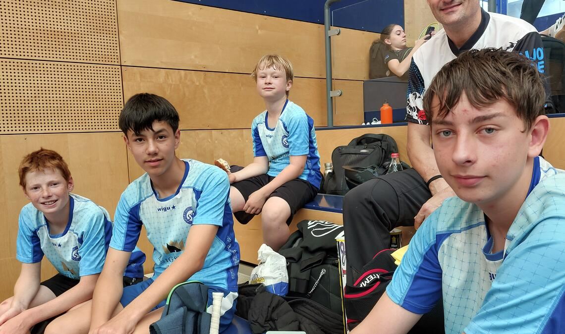 Louis Bronner, Noah Kairies, Karl Munzig und Sven Zimmermann (v.li.).