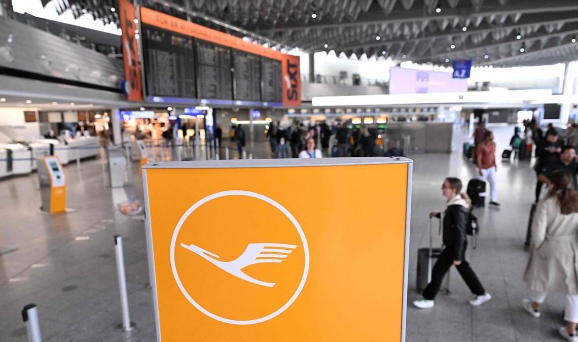 Lufthansa-Abfertigung am Airport.