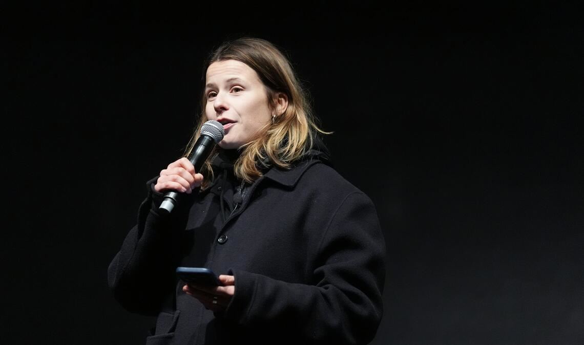 Luisa Neubauer sprach zum Abschluss der Veranstaltung.