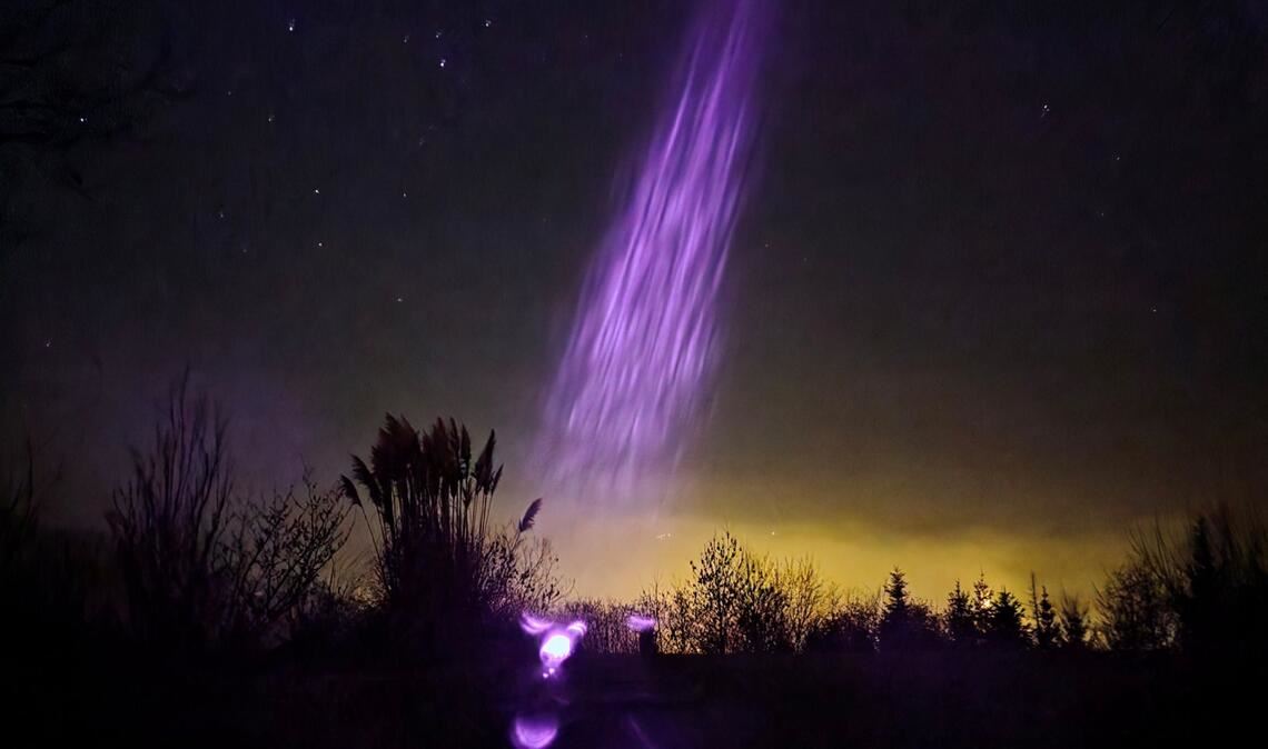 Magisches Polarlicht im Januar über Baden-Württemberg.