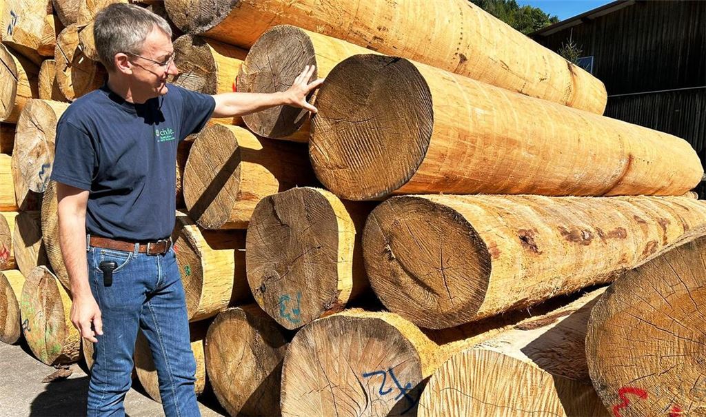 Manuel Echtle, Betreiber eines Sägewerks im Schwarzwald, befürchtet mit der geplanten EU-Entwaldungsverordnung einen Berg an Verwaltungsarbeit.