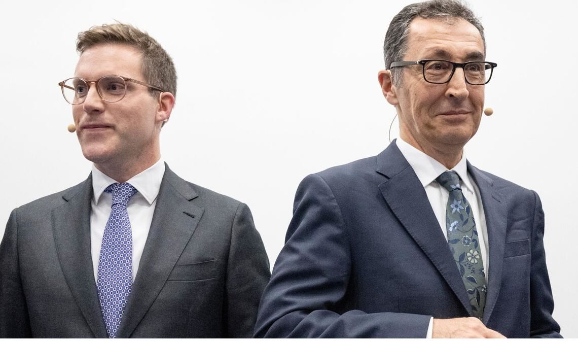 Manuel Hagel (CDU, links) und Cem Özdemir wollen am Sonntag Ministerpräsident werden.
