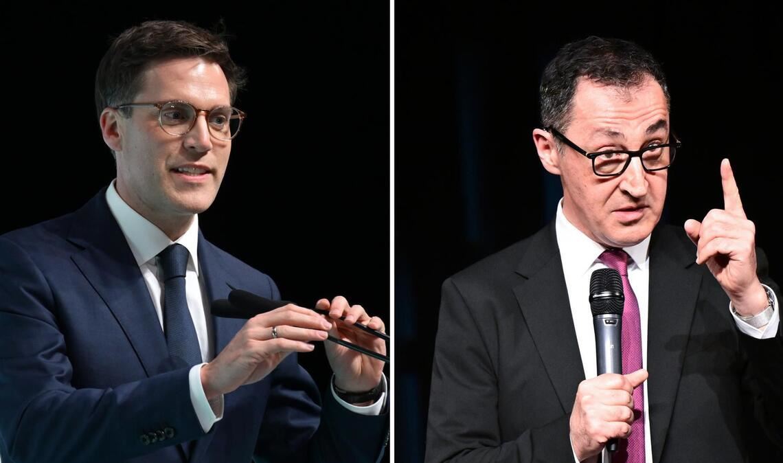 Manuel Hagel, Spitzenkandidat der CDU in Baden-Württemberg und Cem Özdemir, Spitzenkandidat der Grünen.