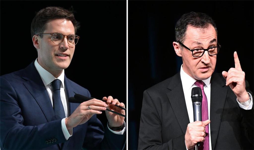 Manuel Hagel, Spitzenkandidat der CDU in Baden-Württemberg und Cem Özdemir, Spitzenkandidat der Grünen.