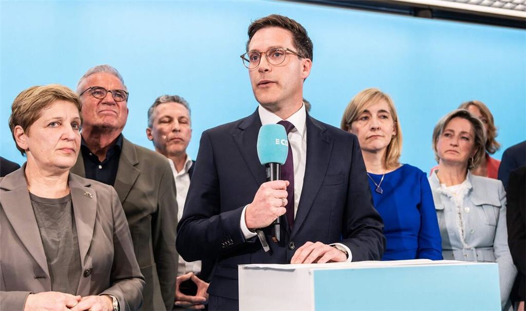 Manuel Hagel liegt mit der CDU laut Hochrechnungen nur auf Rang zwei in Baden-Württemberg.