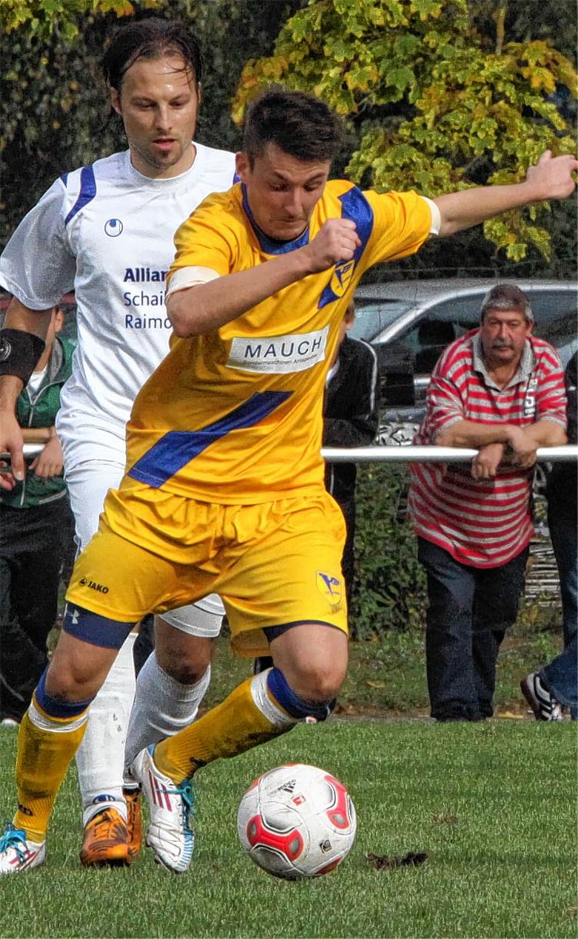 Marcel Seyb ackert im Mittelfeld viel und liefert schließlich die Vorlage zum 1:1. Foto: Eigner