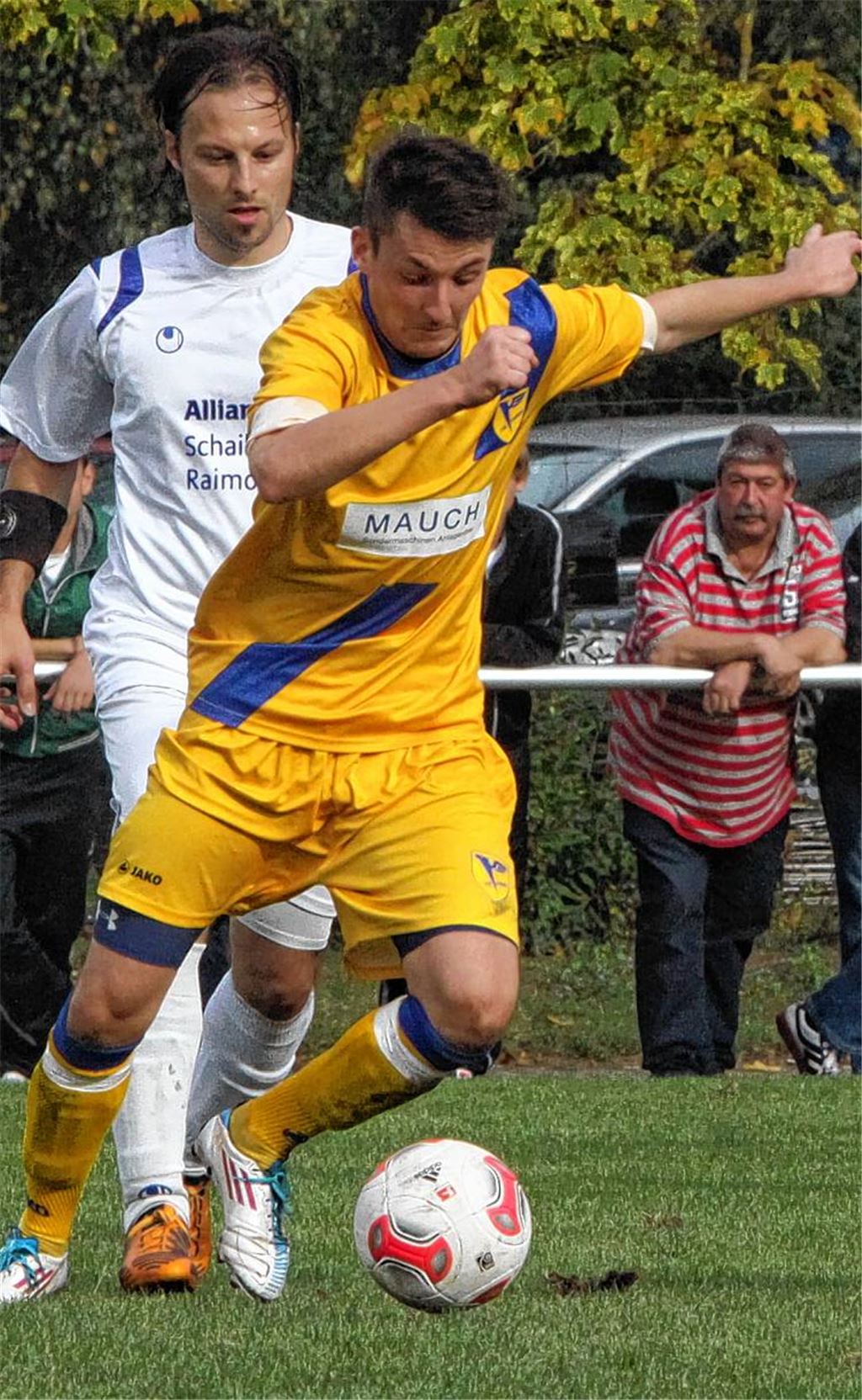 Marcel Seyb ackert im Mittelfeld viel und liefert schließlich die Vorlage zum 1:1. Foto: Eigner