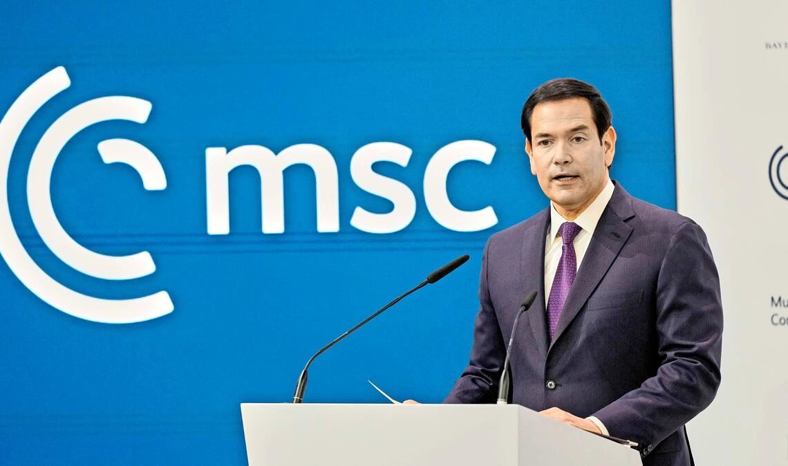 Marco Rubio spricht bei der Münchner Sicherheitskonferenz.