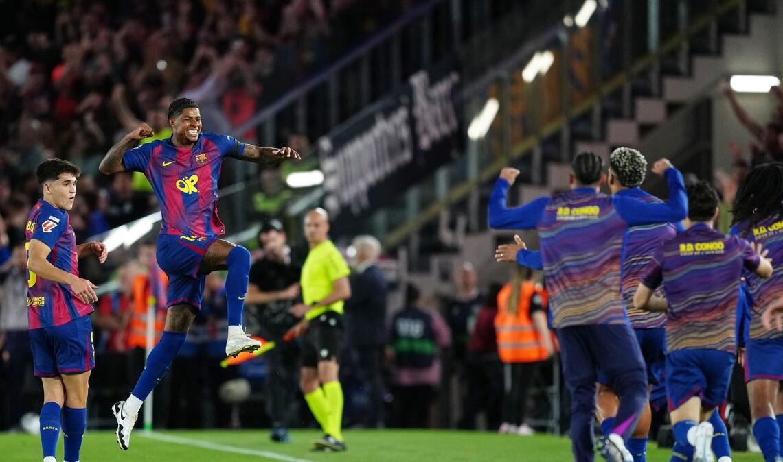 Marcus Rashford ließ den FC Barcelona und seine Fans bereits in der 9. Minute jubeln.