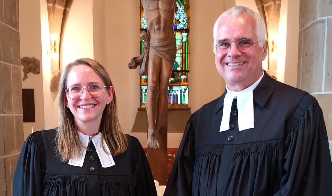 Investitur in Mühlhausen Maria Gerlach und Jürgen Huber. Foto: privat