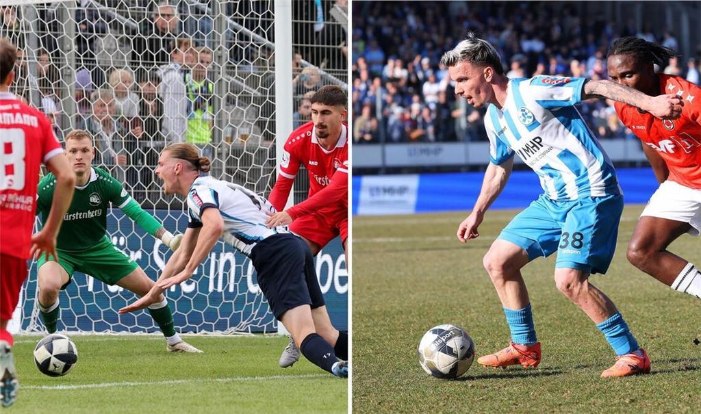 Marlon Faß (li.) holte gegen den Bahlinger SC zwei Elfmeter heraus, Christian Mauersberger feierte sein Comeback.