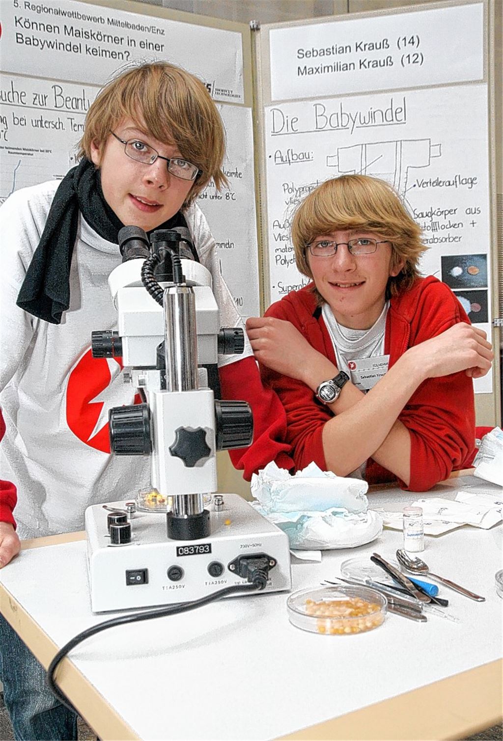 Maximilian (li.) und Sebastian Krauß haben die Jury mit ihren Ergebnissen überzeugt.