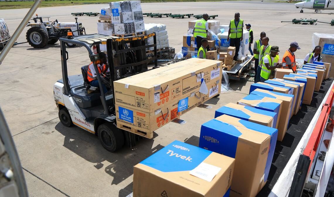 Medizinische Hilfsgüter sind bereits auf dem Weg in den Kongo, um den Ebola-Ausbruch zu bekämpfen (Archivbild)
